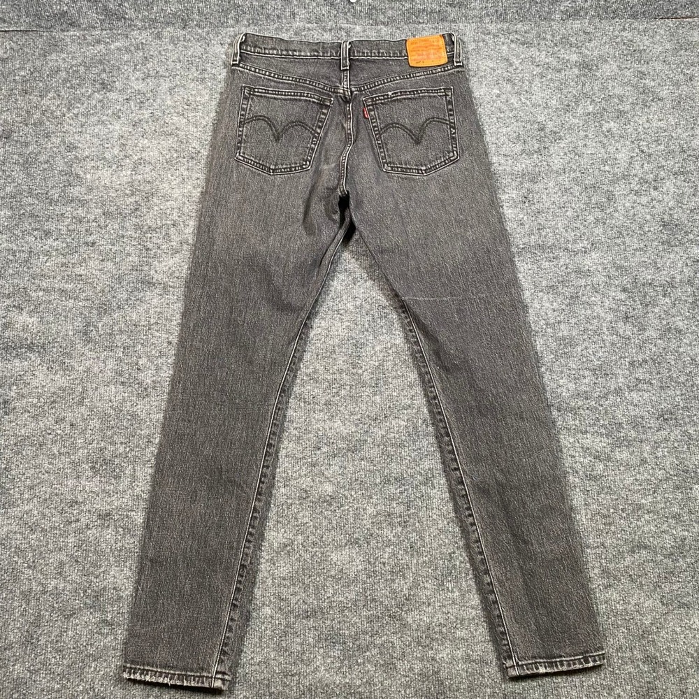 Levis 501 Original Fit Mens Jeans Faded Black Button‎ Fly Straight Leg W28 L30